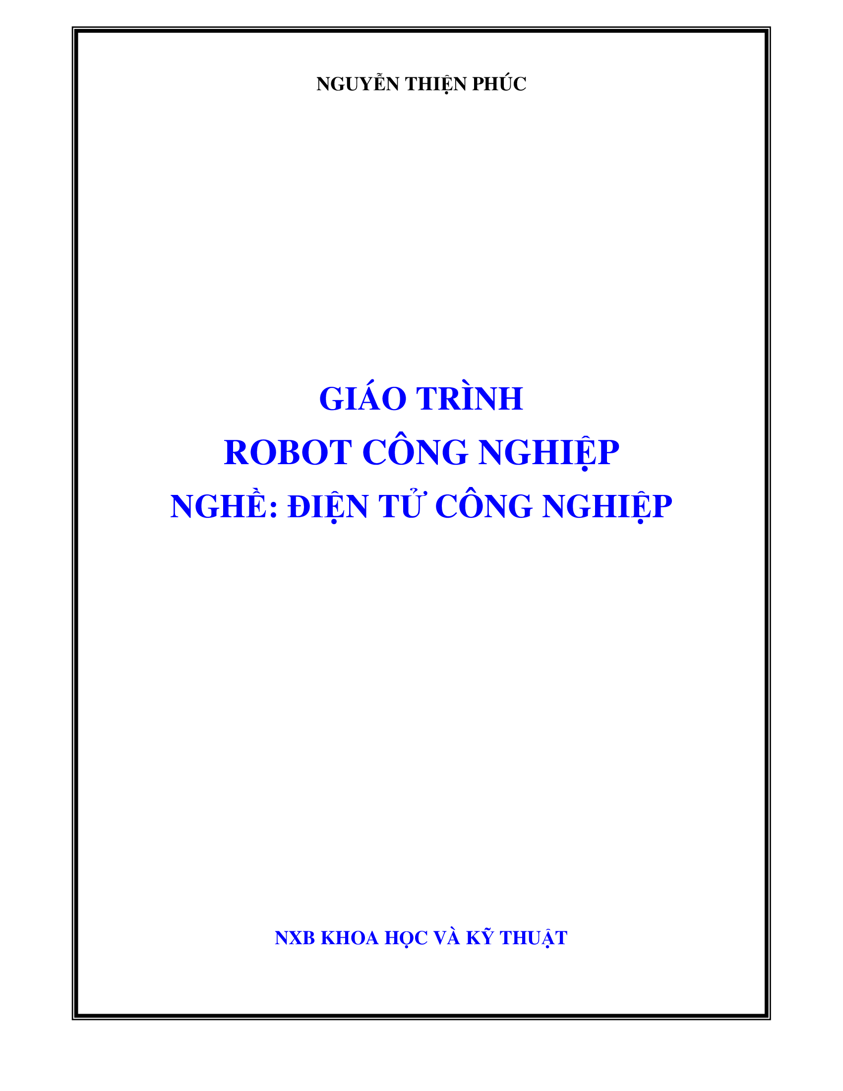 Giáo trình robot công nghiệp