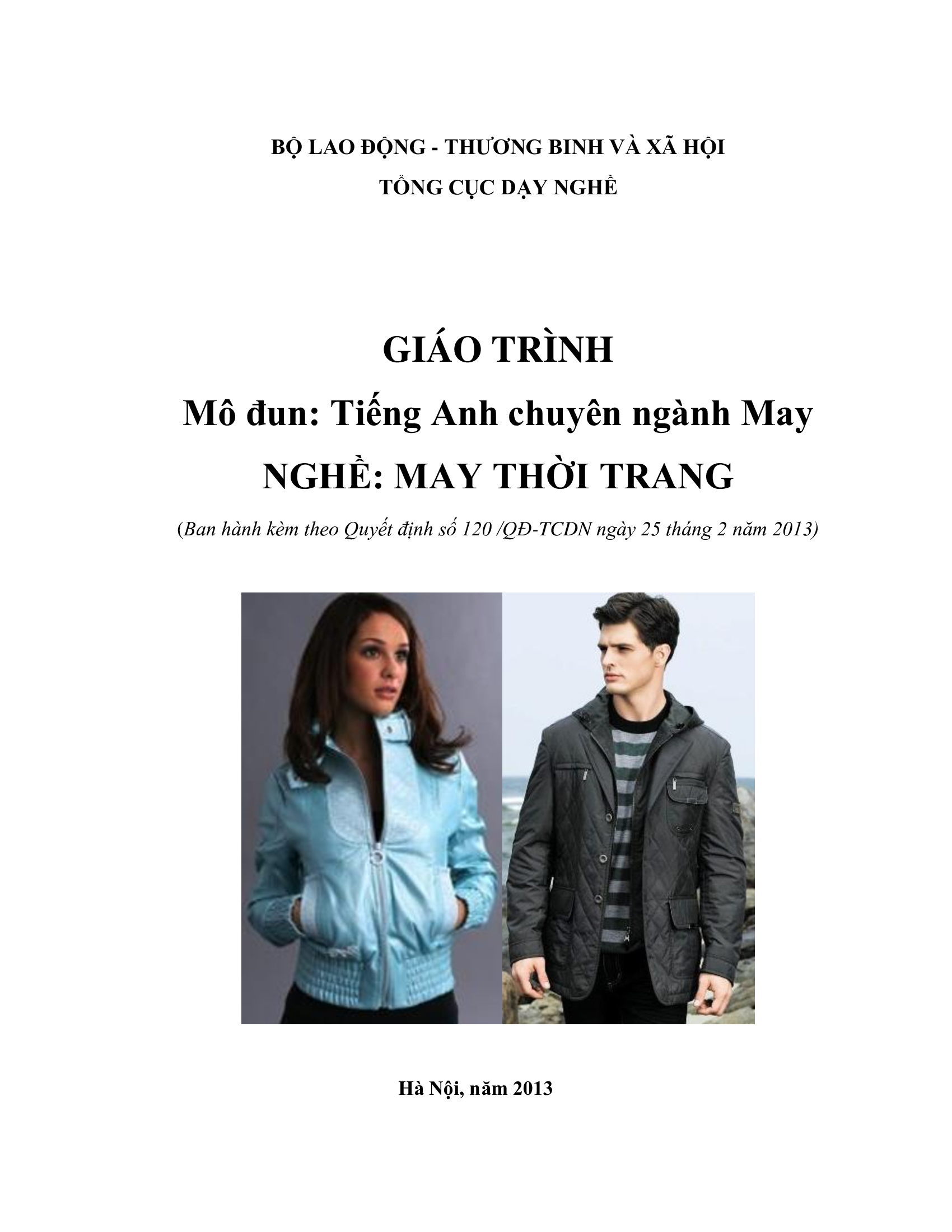 Giáo trình tiếng anh chuyên ngành may